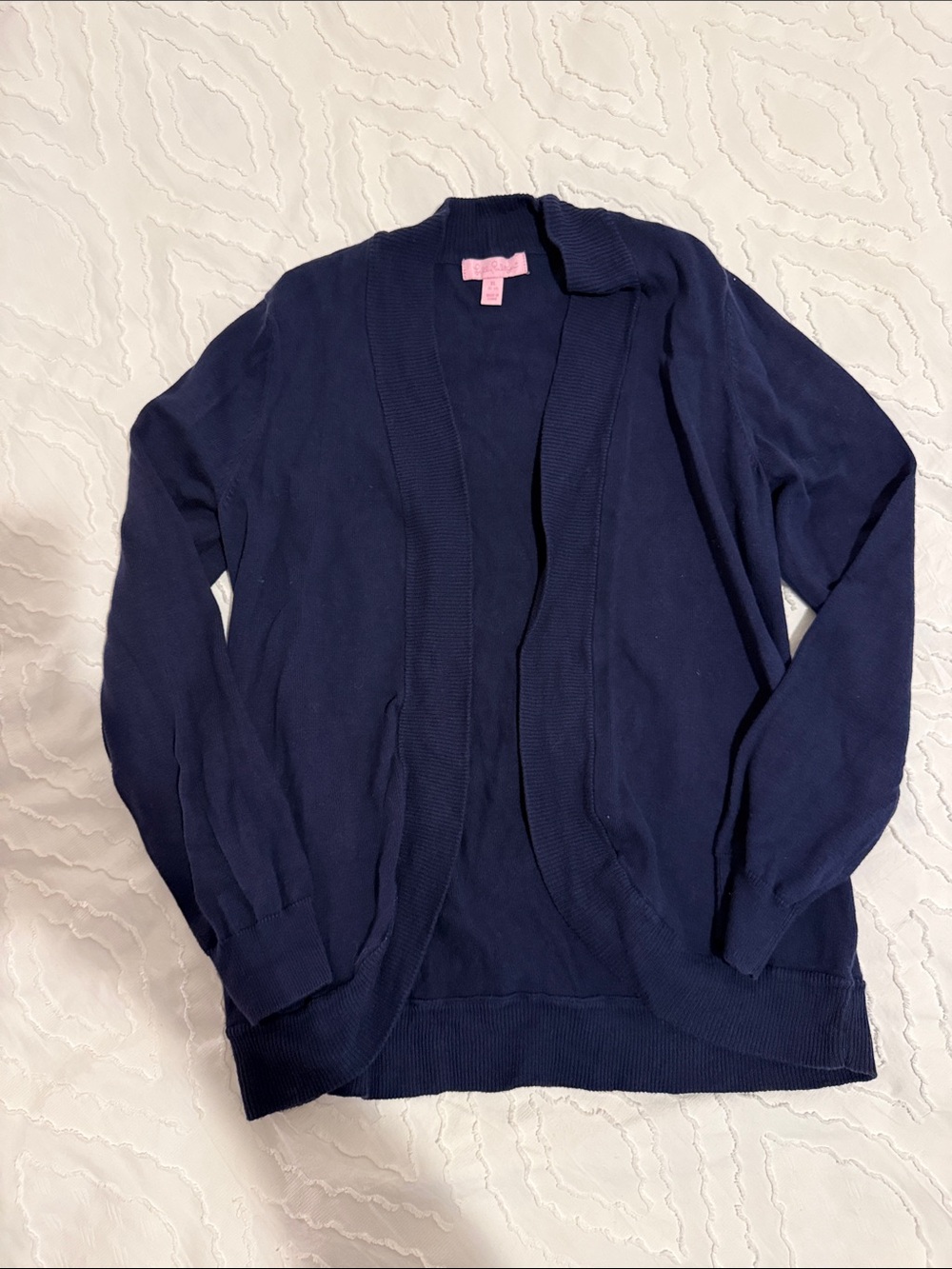 Lilly Pulitzer Navy Open Cardigan Sweater